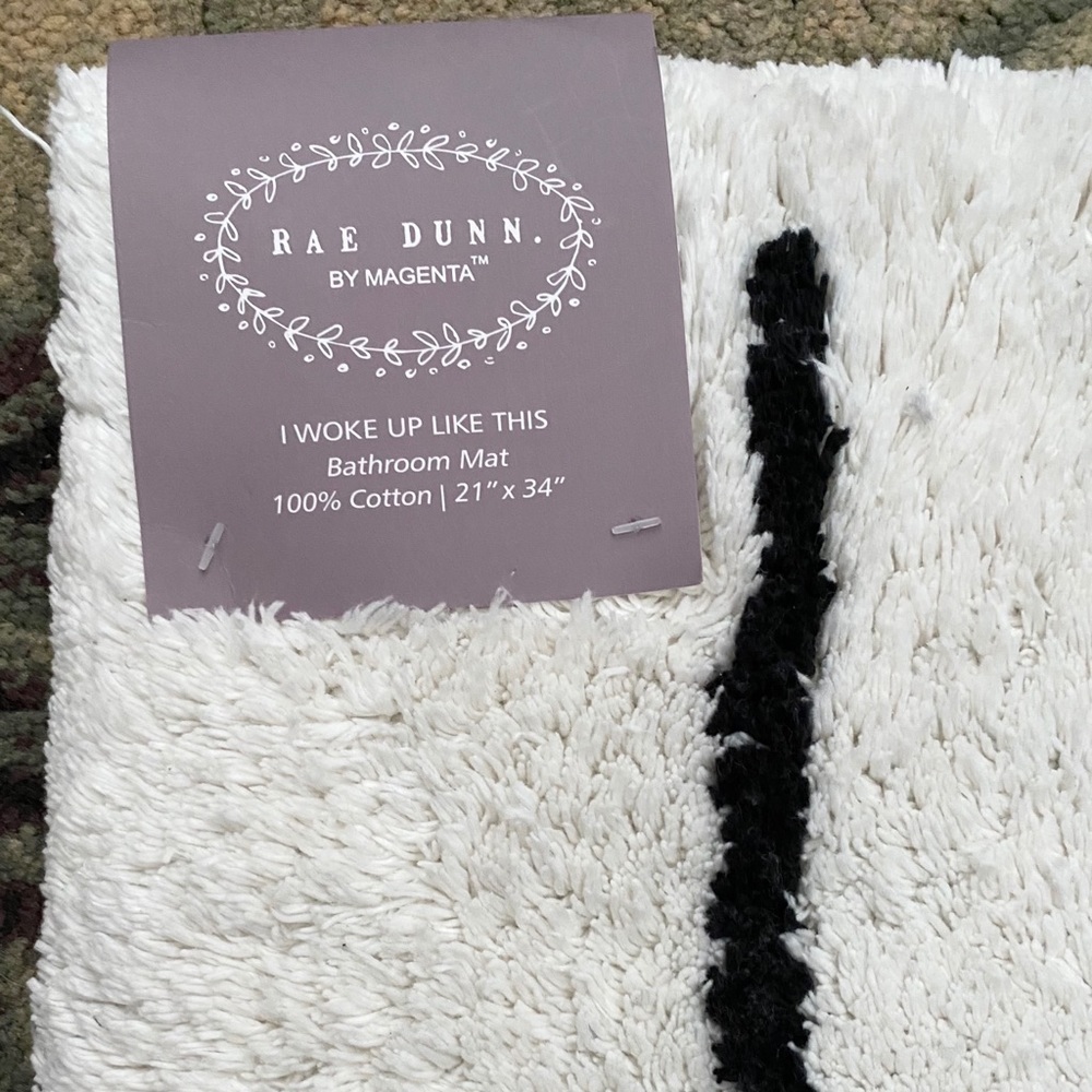 Rae Dunn I Woke Up Like This Cotton Bath Mat - Picture 3 of 6